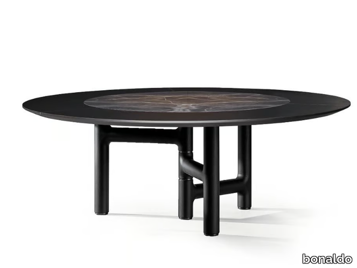 PIVOT ST - Round table with Lazy Susan _ Bonaldo