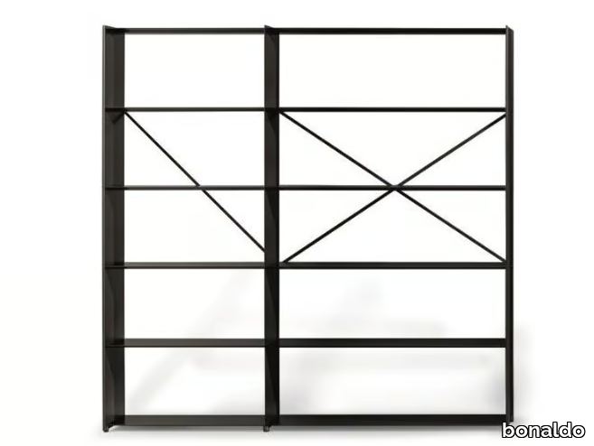 KAOS - Open double-sided metal bookcase _ Bonaldo