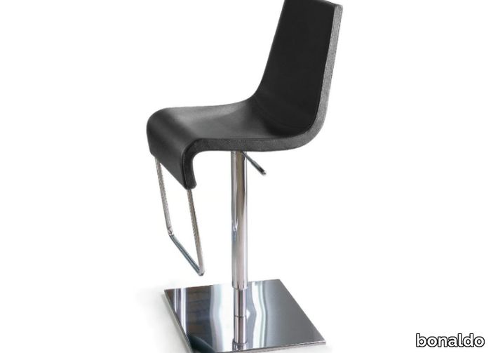 SKIPPING - Swivel leather stool height-adjustable _ Bonaldo