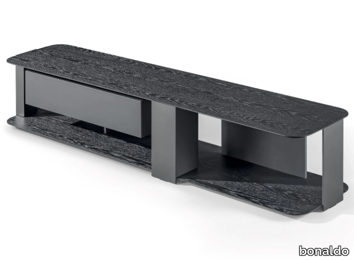 PADDLE TV STAND - Low wooden TV cabinet _ Bonaldo