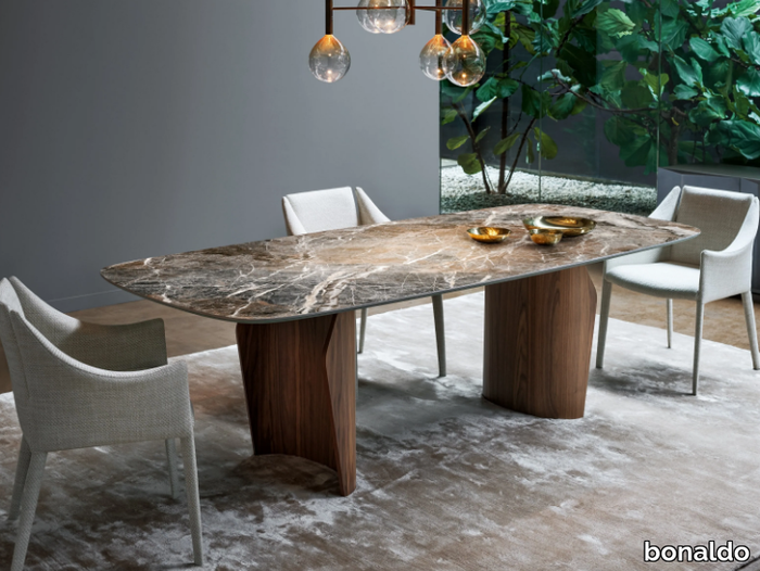 FLAME WOOD - Barrel-shaped table _ Bonaldo