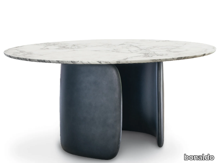 MELLOW - Round table with polyurethane base _ Bonaldo