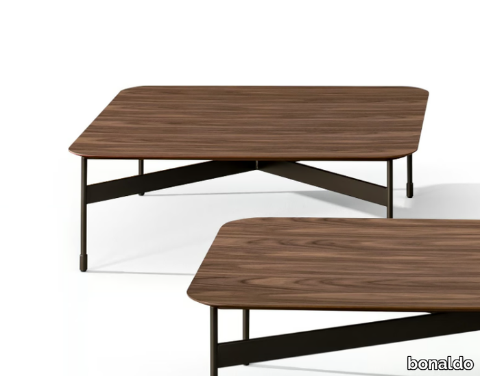 PEAK - Low square wooden coffee table _ Bonaldo