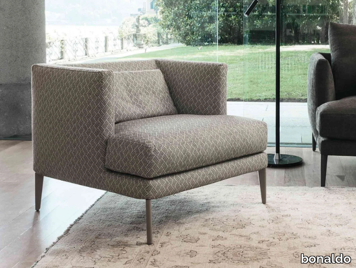 PARAISO - Fabric armchair with removable cover with armrests _ Bonaldo