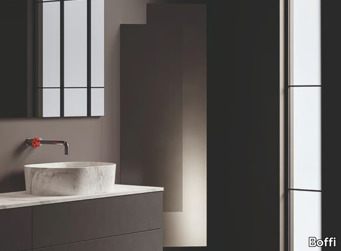 CTLINE - Solid Surface bathroom wall cabinet with mirror _ Boffi