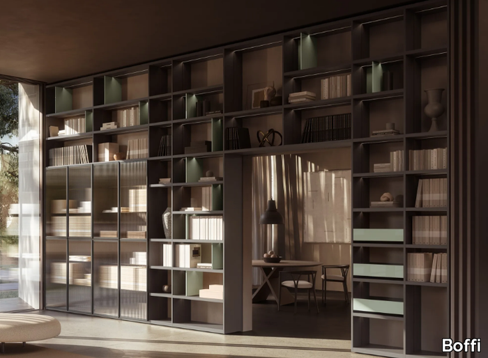 ANTIBES SYSTEMS - Wall-mounted sectional bookcase _ Boffi