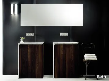 B15 - Single wood veneer vanity unit with drawers _ Boffi