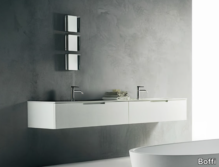 DUEMILAOTTO - Wall-mounted Corian® vanity unit _ Boffi