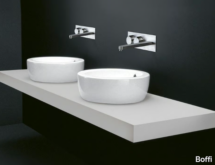 I FIUMI - Round single Corian® washbasin _ Boffi