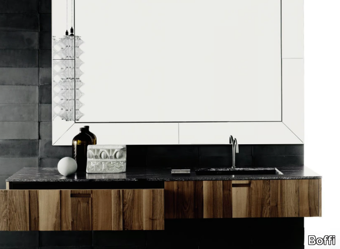 PROGRAMMA STANDARD - Wood veneer vanity unit with drawers _ Boffi