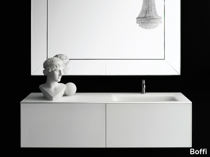 SOHO - Single wall-mounted glass vanity unit _ Boffi