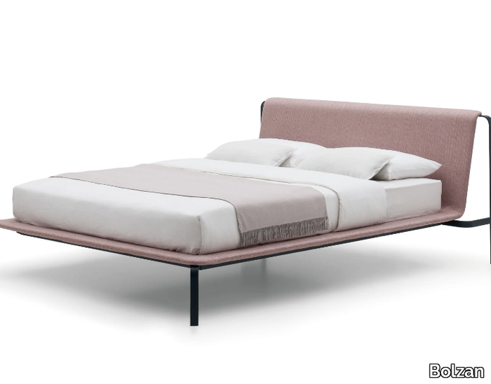 BEND - Fabric bed with removable cover with upholstered headboard _ Bolzan