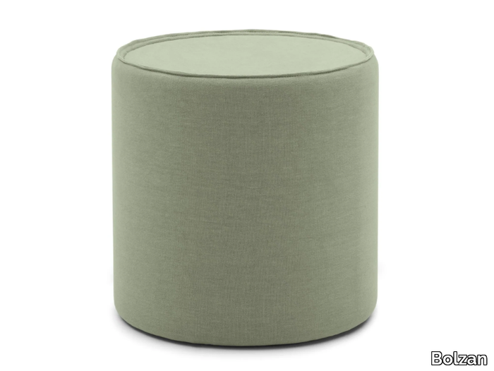 EDITH - Upholstered round fabric pouf _ Bolzan