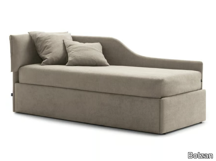 IORCA - Single bed with headboard and rounded side panel _ Bolzan