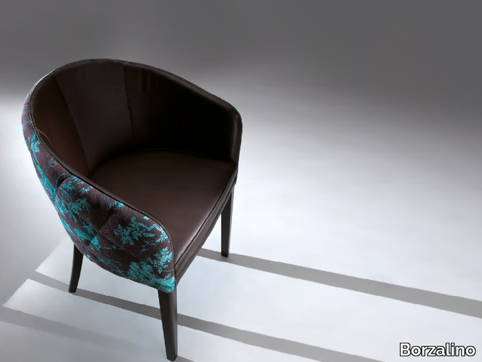 ZOE - Upholstered fabric and leather chair _ Borzalino