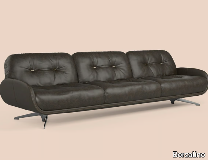 AYTON - 3 seater leather sofa _ Borzalino