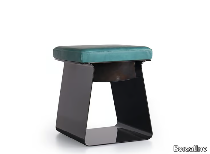 CLIO - Low stool with integrated cushion _ Borzalino