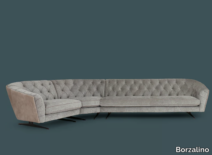 NEW KAP - Sectional curved tufted fabric sofa _ Borzalino