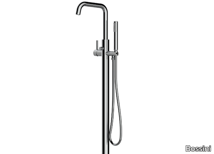 TEO - Floor standing chromed brass bathtub mixer _ Bossini