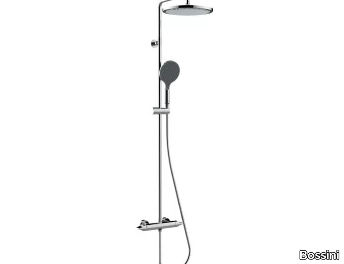 APICE - Shower panel with diverter with hand shower with overhead shower _ Bossini