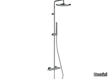 APICE - Thermostatic shower panel with diverter with hand shower _ Bossini