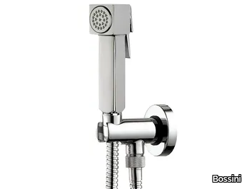 Cube Brass Set - Contemporary style handshower with bracket _ Bossini