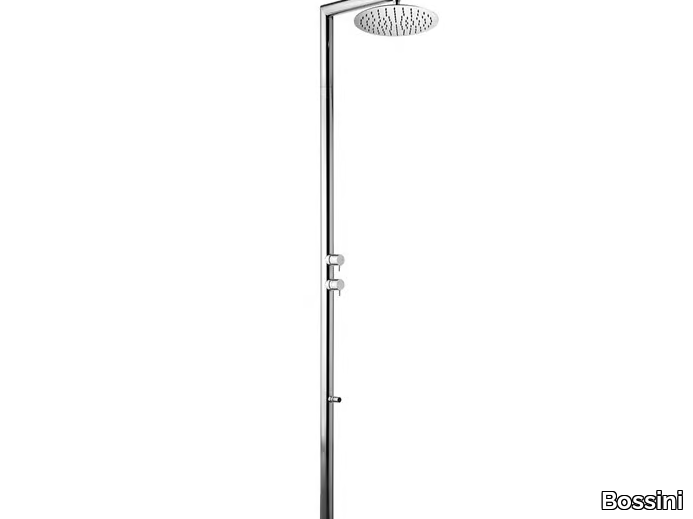 Nek Floor Ø 300 - Floor standing shower panel with overhead shower _ Bossini