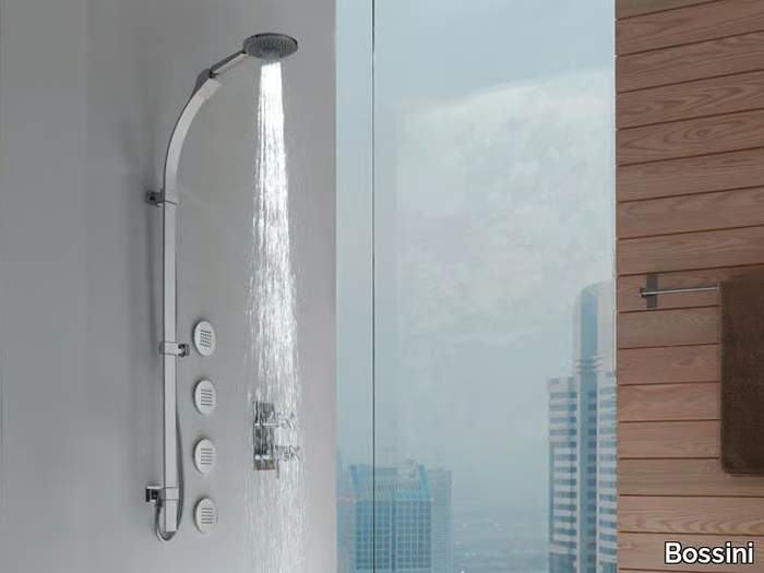 MIXA/3 FITAIR - Shower wallbar with hand shower _ Bossini