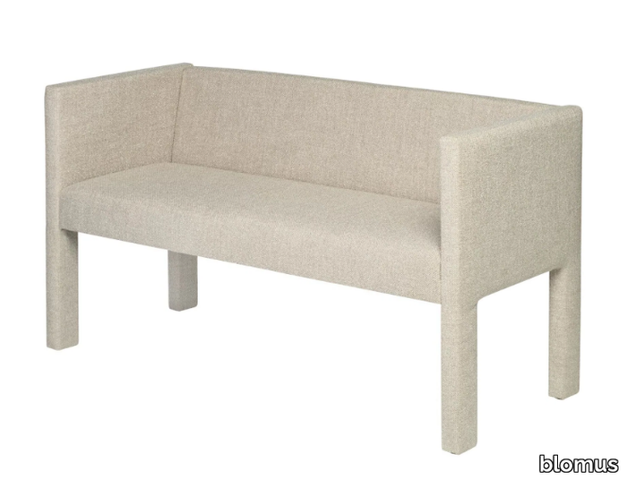 SITTA - Upholstered fabric bench with back _ blomus