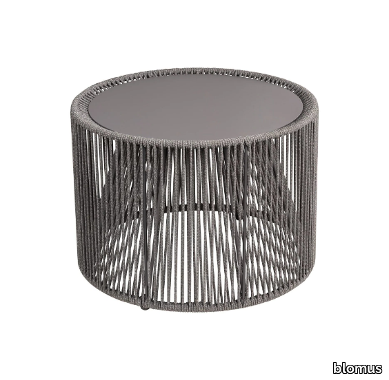 ROPE - Round steel and rope coffee table _ blomus