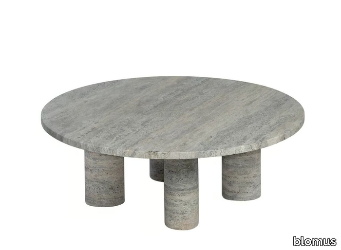 VOLOS - Round travertine coffee table _ blomus