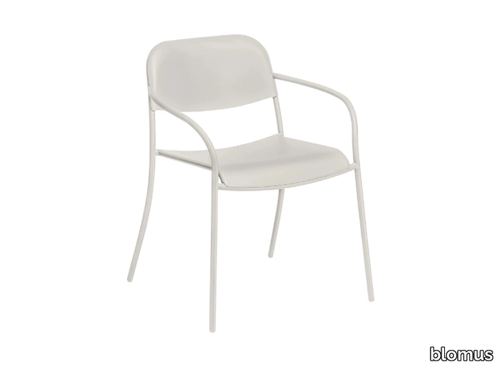 YUA - Steel garden chair with armrests _ blomus