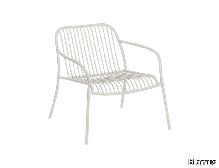 YUA WIRE - Garden steel easy chair with armrests _ blomus