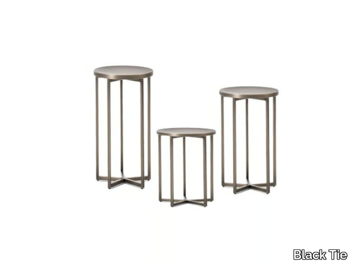 ELLIOT - Metal high side table _ Black Tie