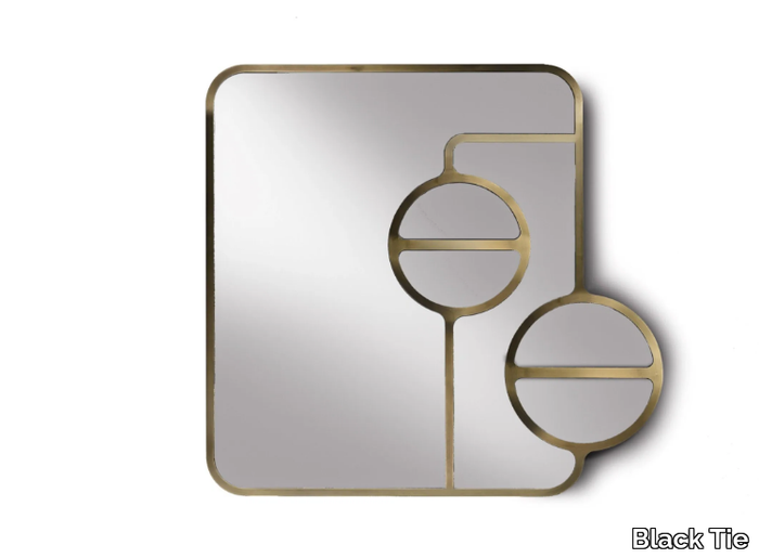 MOU - Square framed metal mirror _ Black Tie