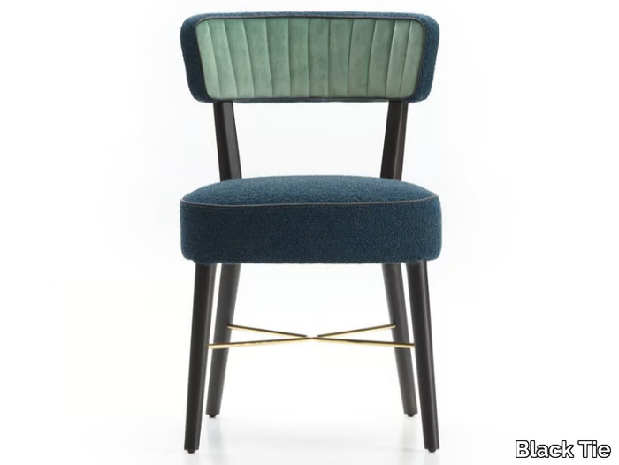 ELENA SOFIA - Fabric and beech chair _ Black Tie