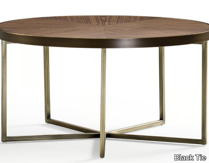 SAMUEL - Low metal and MDF coffee table _ Black Tie