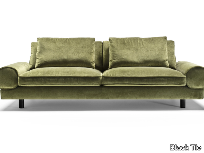 SEBASTIAN - 3 seater fabric sofa with removable cover _ Black Tie