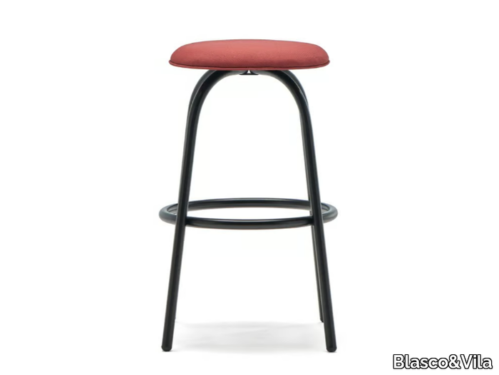 BOWLER - High fabric stool with footrest _ Blasco&Vila