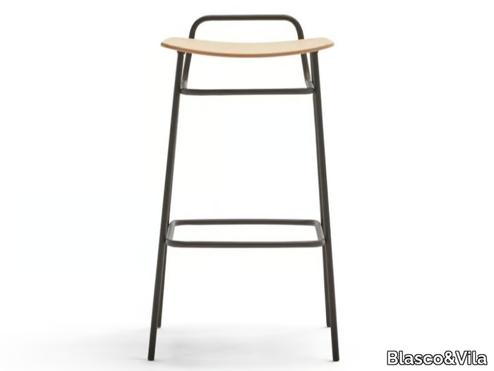 FOSCA - High metal stool with footrest _ Blasco&Vila