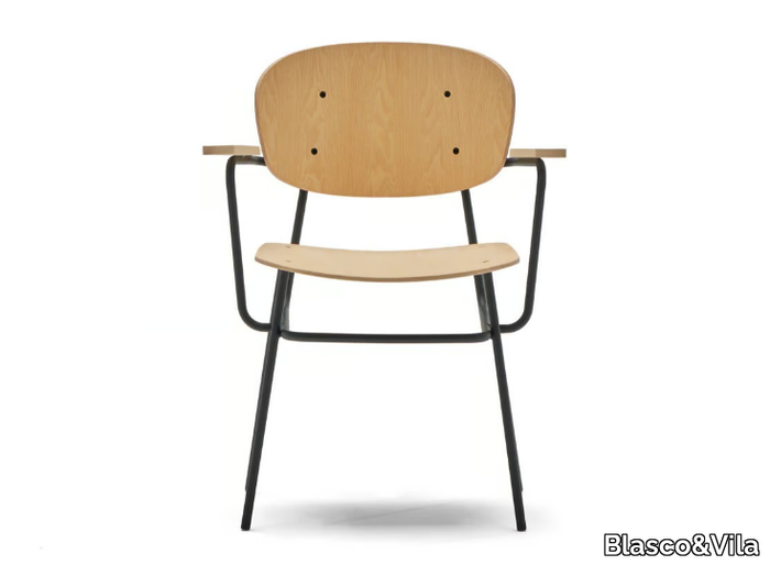 FOSCA - Ash chair with armrests _ Blasco&Vila