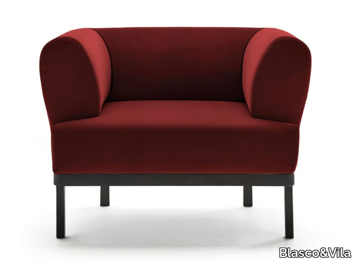 ZIP - Velvet armchair with armrests _ Blasco&Vila