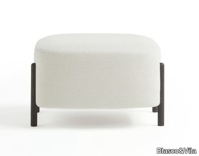 RC WOOD - Upholstered square fabric pouf _ Blasco&Vila