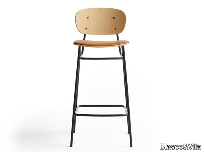 FOSCA - High ash stool with integrated cushion _ Blasco&Vila