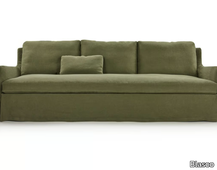 MERCURY - 3 seater fabric sofa with castors _ Blasco