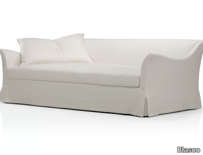 ODÉON - 4 seater linen sofa with castors _ Blasco