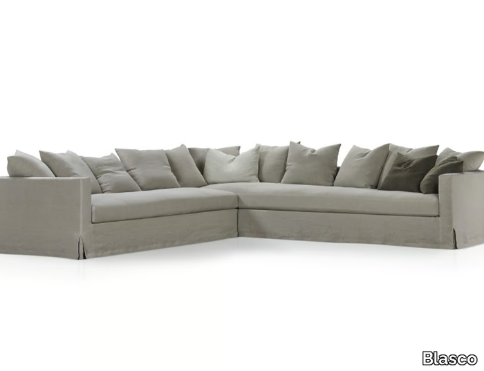 PIET - Corner sectional chenille sofa _ Blasco