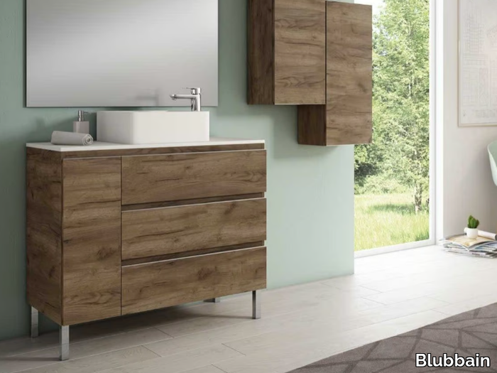 SET GOCCO - Floor-standing vanity unit with drawers _ Blubbain