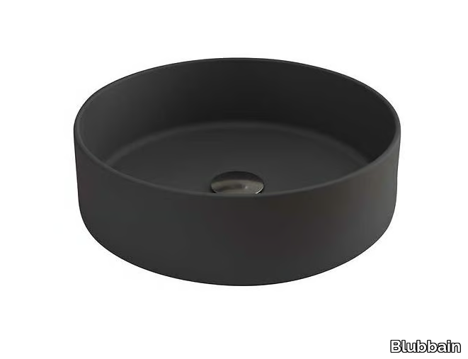 VOSSO - Round countertop ceramic washbasin _ Blubbain