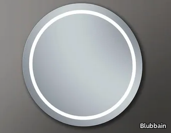 ROYAL - Round mirror with integrated lighting _ Blubbain